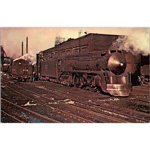 New Haven 1401 Steam Locomotive Postcard – Baldwin 1937 Hudson Engine at Boston